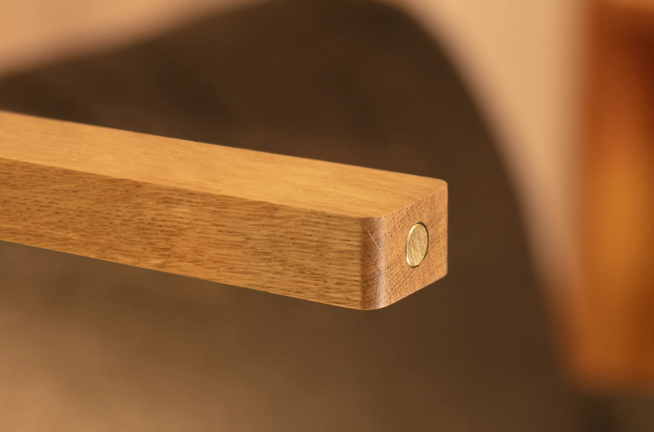 Lumatree Floor Task touch dimmer integrated into solid wood