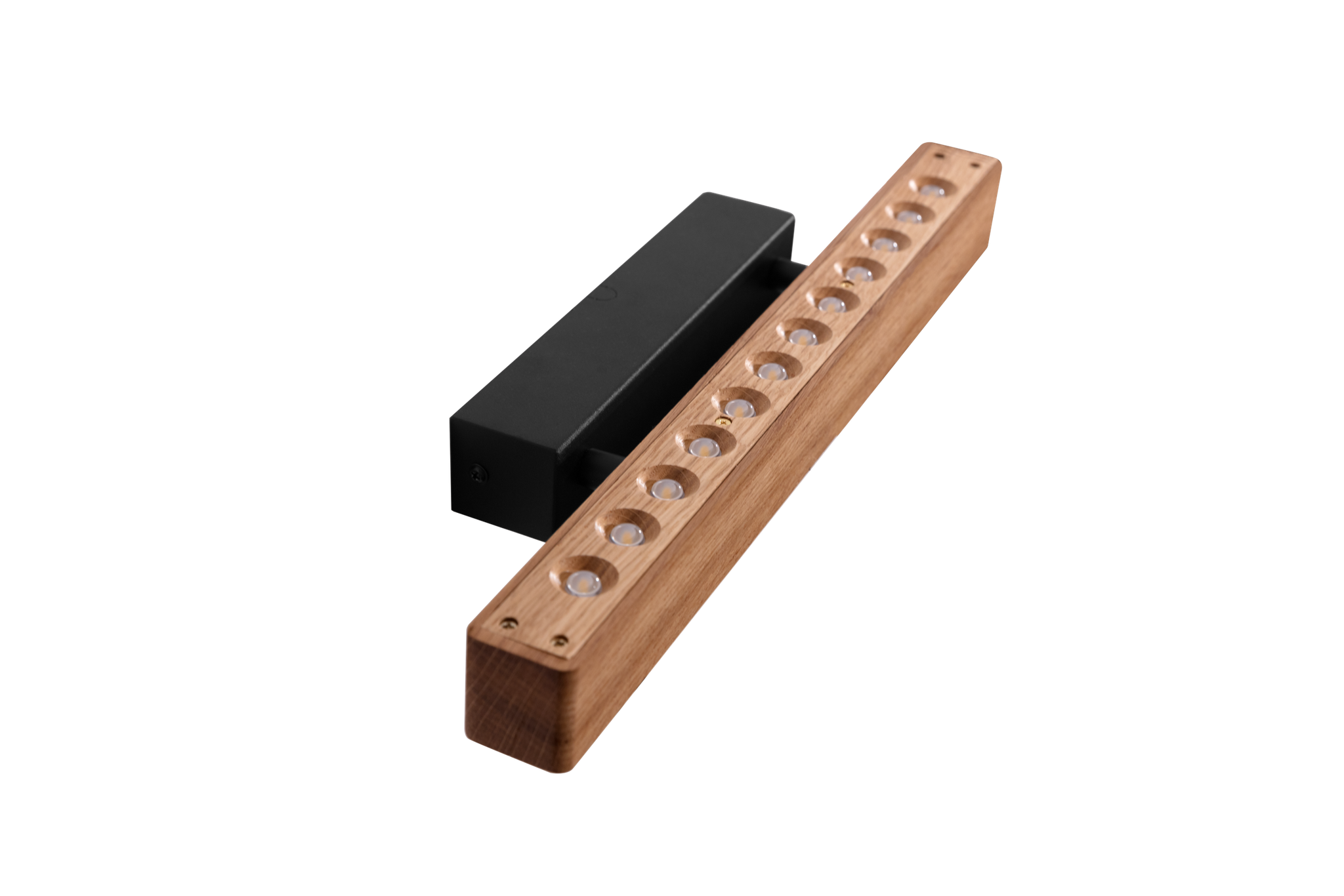 Lumatree Wall solid wood wall luminaire with recessed optics